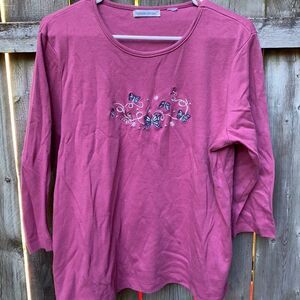 Bonnie Evans butterfly Top sz. L